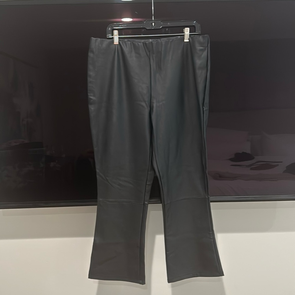 Who What Wear Black Pleather Pants